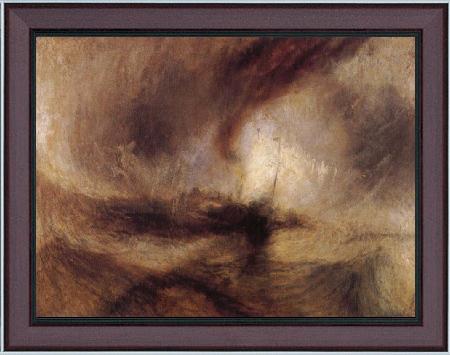 framed  Joseph Mallord William Turner Snow Storm-Steam-Boat off a Harbour-s Mouth, Ta3078-1